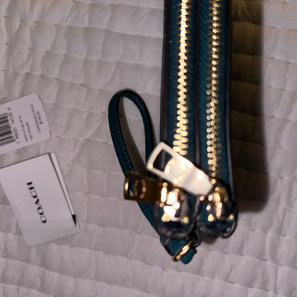 Coach Green Wallet wristlet.